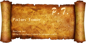 Palen Tomor névjegykártya